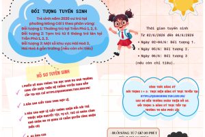 THÔNG BÁO TUYỂN SINH LỚP 1 NĂM HỌC 2026 – 2027