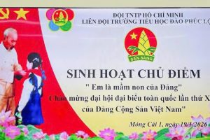 SINH HOẠT CHỦ ĐIỂM “EM LÀ MẦM NON CỦA ĐẢNG”